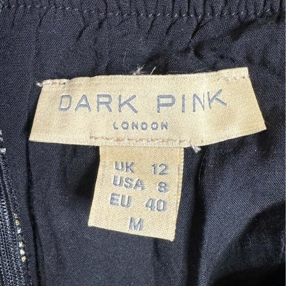 Dark Pink London Sweetheart Neck Mini Dress in Ditsy Floral Multi Sz 8 - Picture 9 of 10